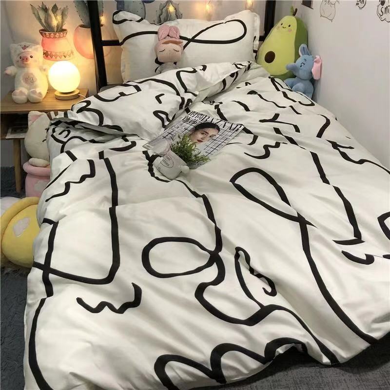 Floral Quilt Cover Sheet Three-piece Single Bed Set Household Bedding