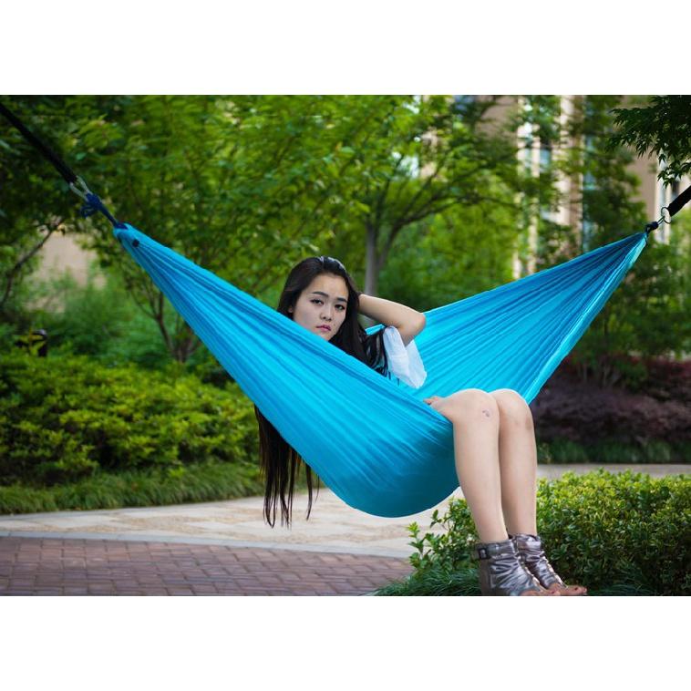 Tewango Tragbare Hängematte für 1–2 Personen, Outdoor, Camping, Hängehängematte, Schaukelbett, Nylon