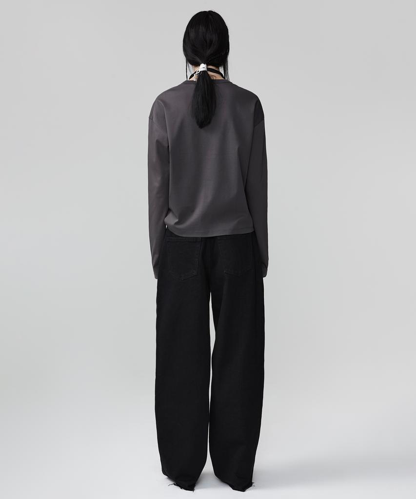 EAN JO Premium Cotton Loose Fit Long Sleeve (Charcoal)