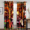 3D drôle bonne année noël père noël neige cheminée 2 pièces mince ombrage rideaux de fenêtre pour salon chambre décor