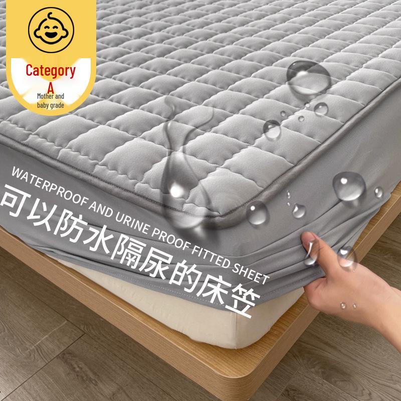 Premium Waterproof Mattress Cover: Quilted, Urine-Proof Protector for Mothers and Babies, All-Season Simmons-Style Bed Cover.