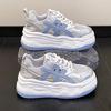 Thick-soled Mesh White Shoes Women's 2025 Summer New Fashion Versatile Comfortable Sports Leisure Lightweight Non-slip Board Shoes
