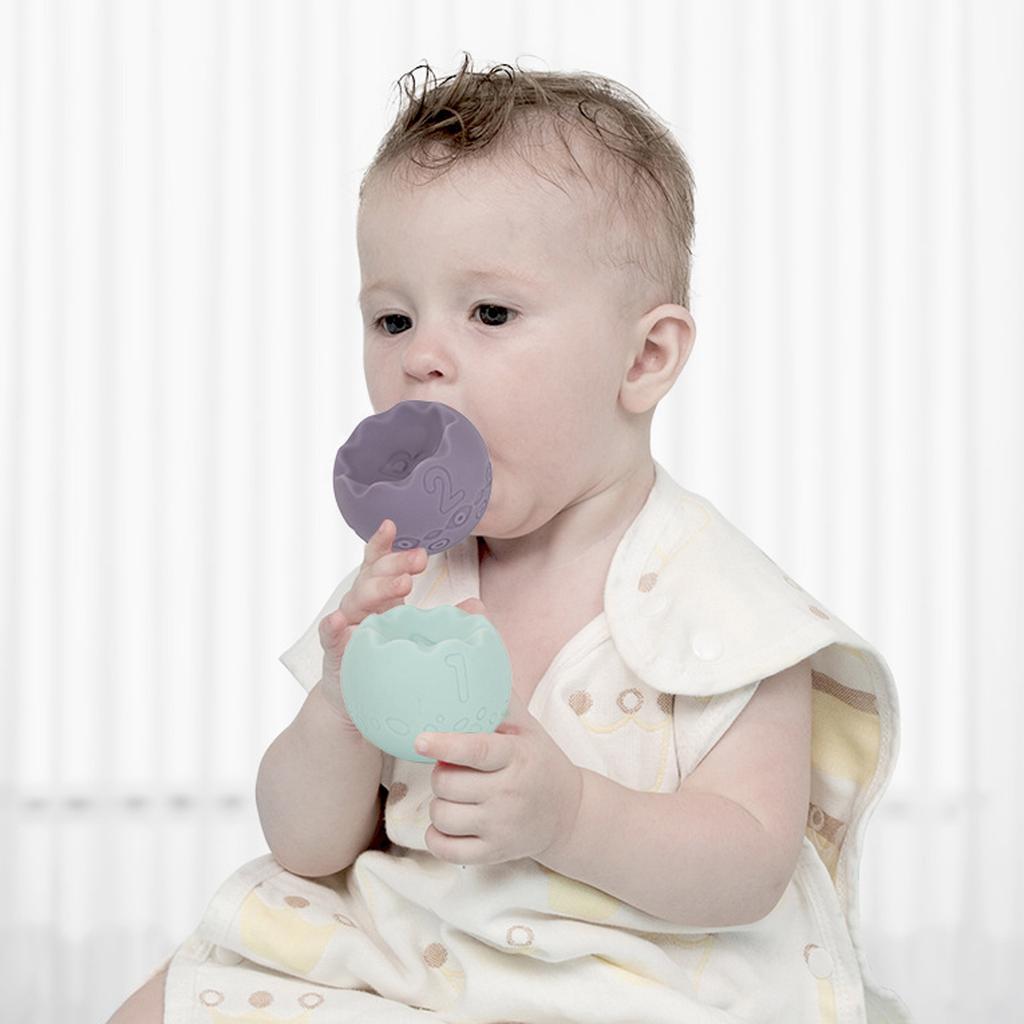 Children's Educational Soft Rubber Toy Stacking Game For Infants' Early Learning, Grasping And Sensory Development, Building Block Stacking Game