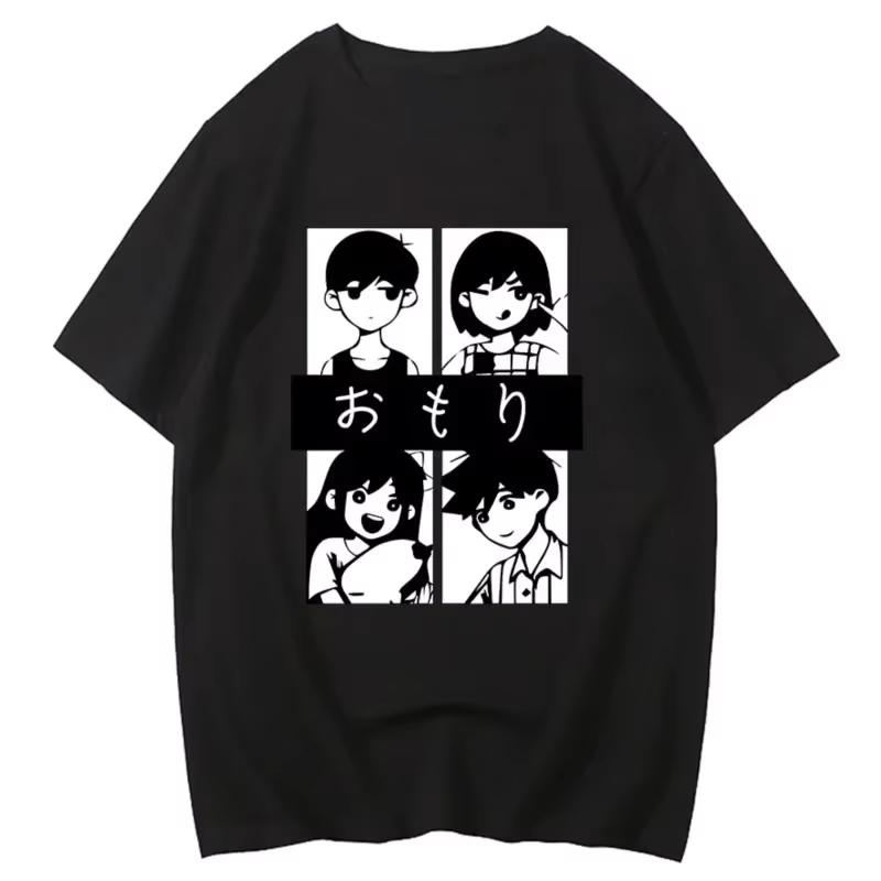 Omori Japanese Anime Game Tshirt Sunny Kel Hero Mari Graphic Print Unisex Wounisex Short Sleeve Cotton Oversized Summer Top Hot Sale
