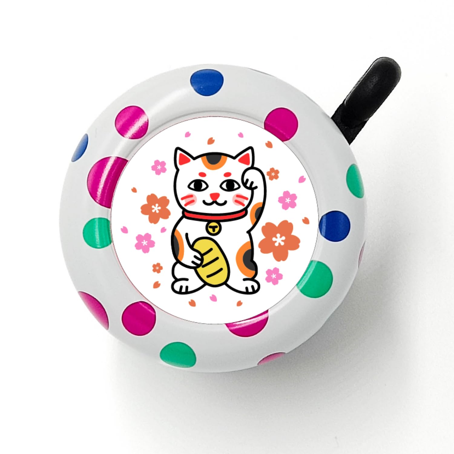 

ONIPAX Loud Sound Bicycle Bell with Colorful Animal Cartoon Adorable for and Cycling Ring Design, Kids, Girls, Boys, (Maneki Neko)