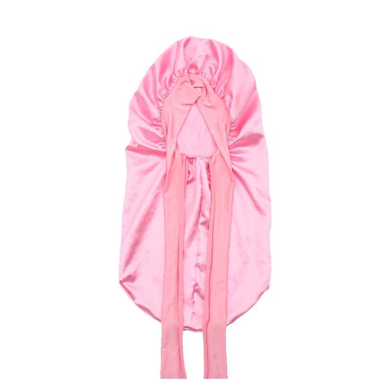 Satin Bow Tie Long Stocking Nightcap Headscarf for Long Hair Protection