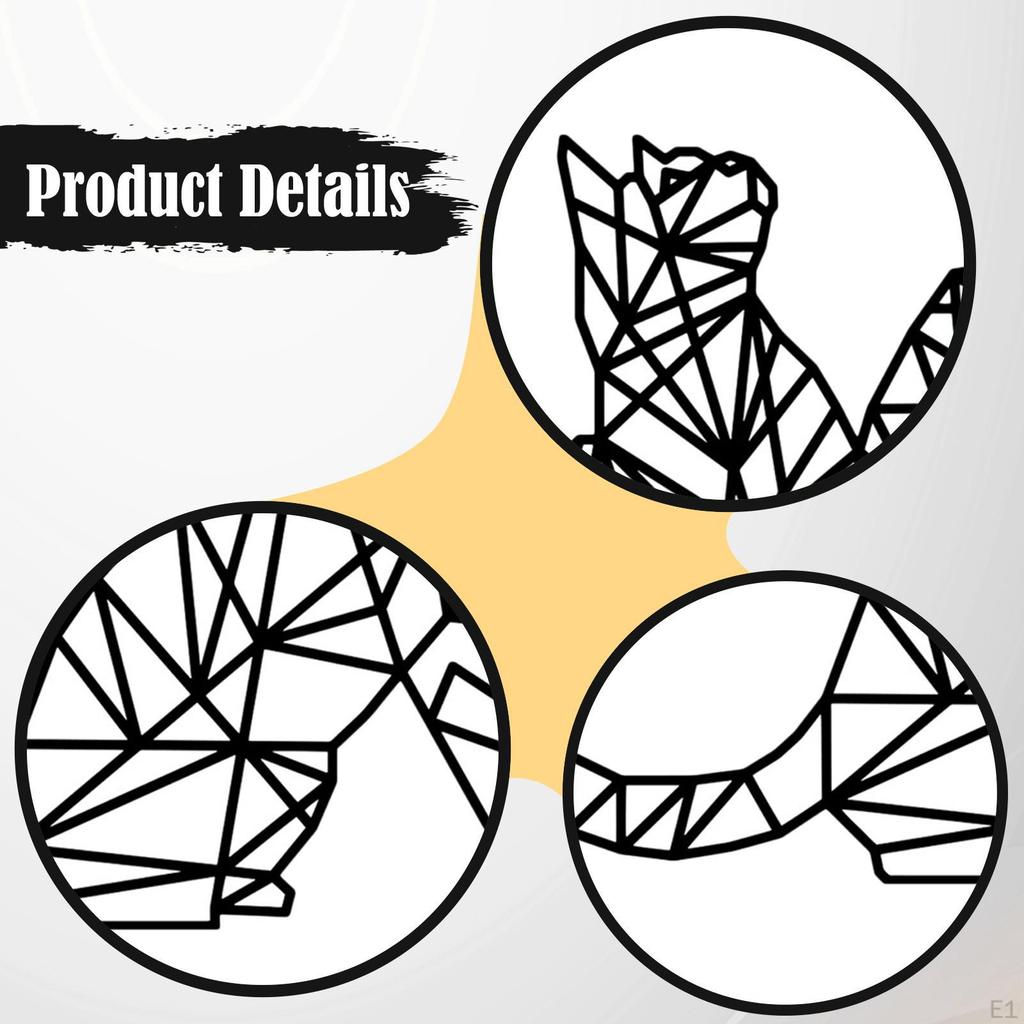 Kunstdekor Eisenwandornament, Niedliche Kreative Silhouette Skulptur für Wohnzimmer, Außenbereich