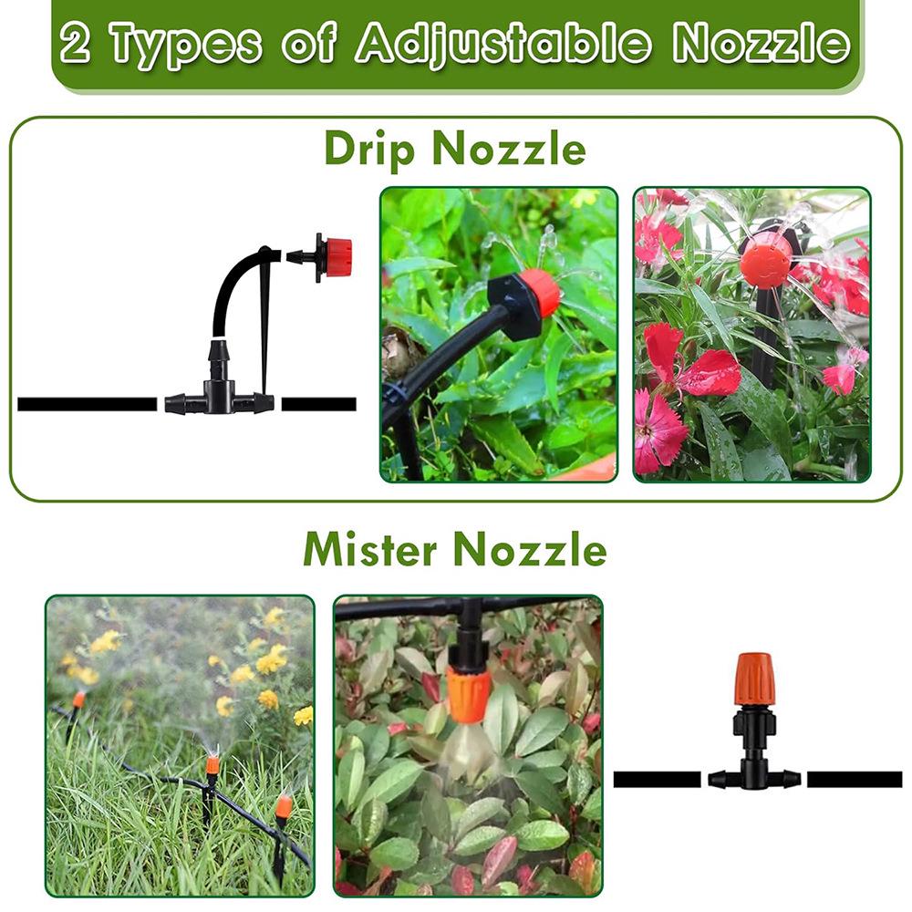 Automatic Drip Irrigation and Sprinkler System for Plant Watering, Garden Cooling, and Dust Removal