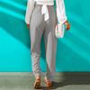 Damesweatbukser Vår Ny Rynkekant Elastisk Liv Høyt Liv Bukser Dame Fritidsbukser