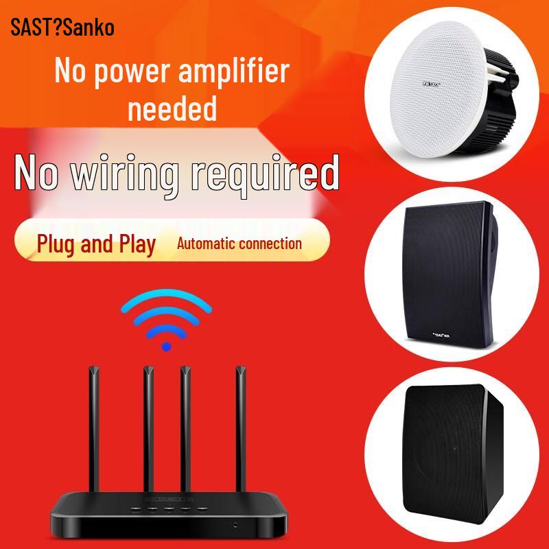SANSUI K1 Series Wireless Bluetooth Multi-Zone Speaker System CN Plug (adapter Included) (CN Version)