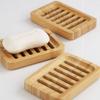 1 pièce de porte-savon en bois de bambou, support pour savon solide, plateau à savon pour douche, salle de bain, évier de cuisine, égouttoir