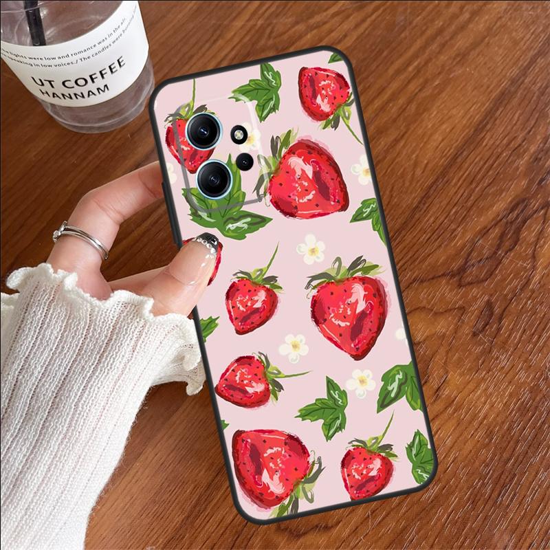 Strawberry Case For Xiaomi Redmi Note 14 Pro 13 12 11 10 15 Pro Plus Redmi 13 C 15 10C 12C 14C 15C Cover