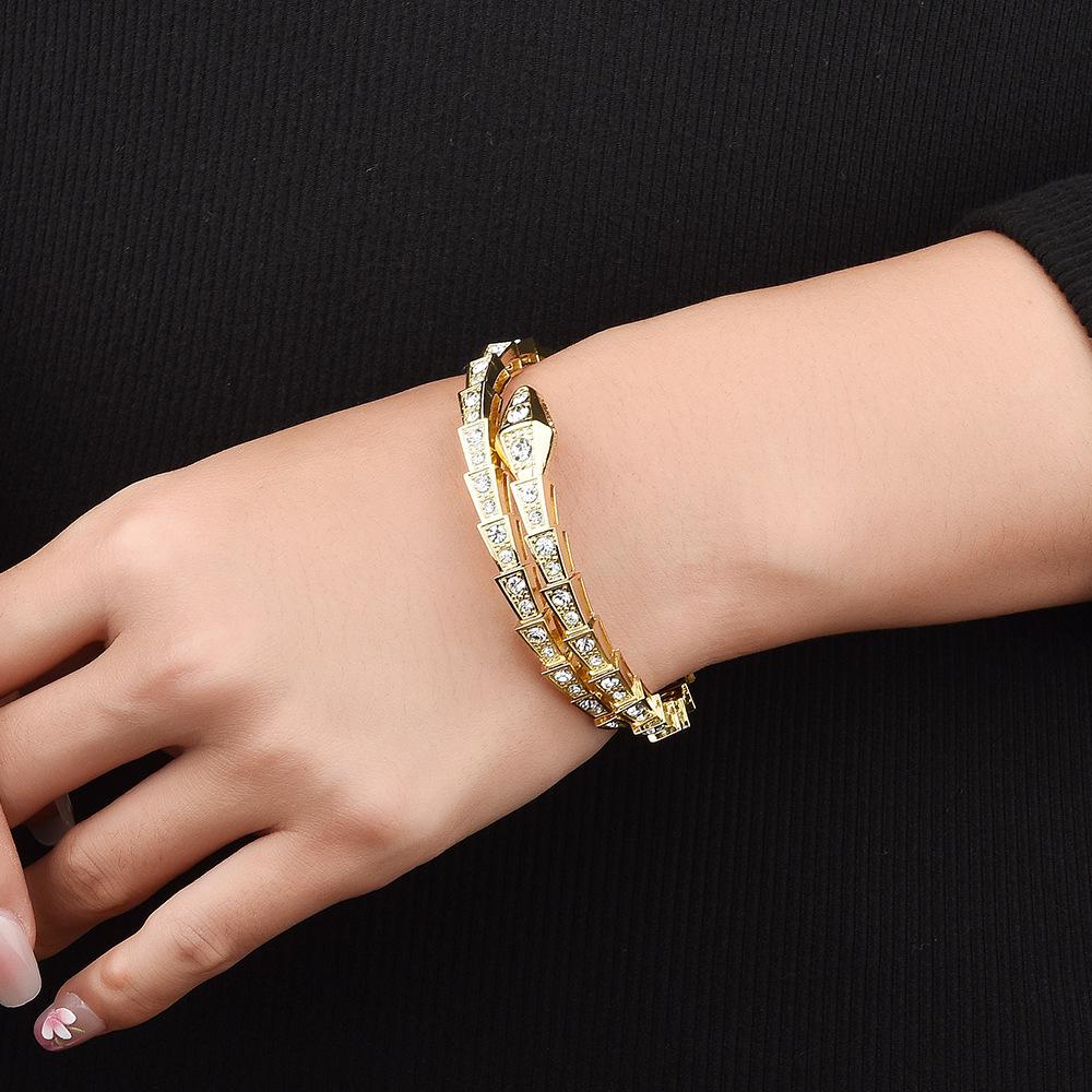 Accessories Snake Bracelet Open Full Elastic Bracelet Light Luxurious and High-end Style Style