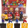 In Stock 4Pcs/Set Super Marios Action Figure Model Doll Cake Decoration Car Ornaments Anime Peripherals Children Toys