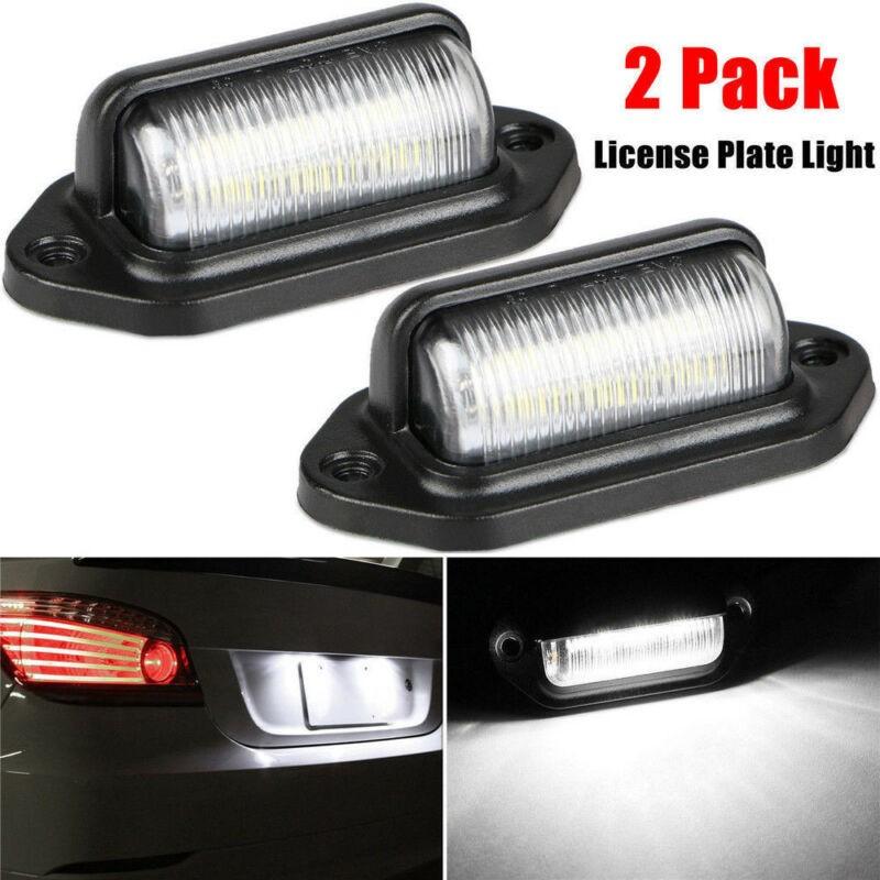 Truck License Plate Lights Trailer Lamps 6-LED Bulb Accessories Parts 12V
