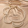 New Fashion Waistband Jewelry Versatile Elegant Handmade Imitation Pearl Beaded Waist Chain For Women Dress Accessories
