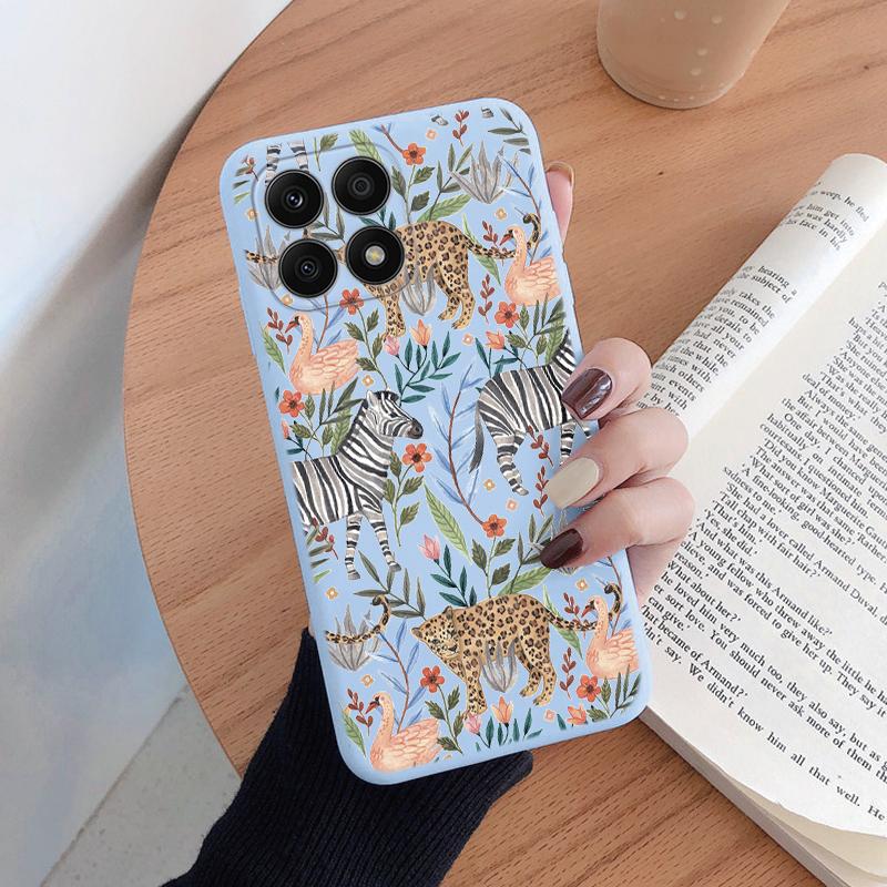 For Honor X6B 4G X8B 200 Smart X6 400 Pro Lite Phone Case Fashion Leopard Print Back Cover Soft Silicone Shockproof Funda Coque