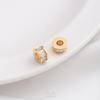 14K Gold-Plated Zircon Spacer Beads for DIY Jewelry