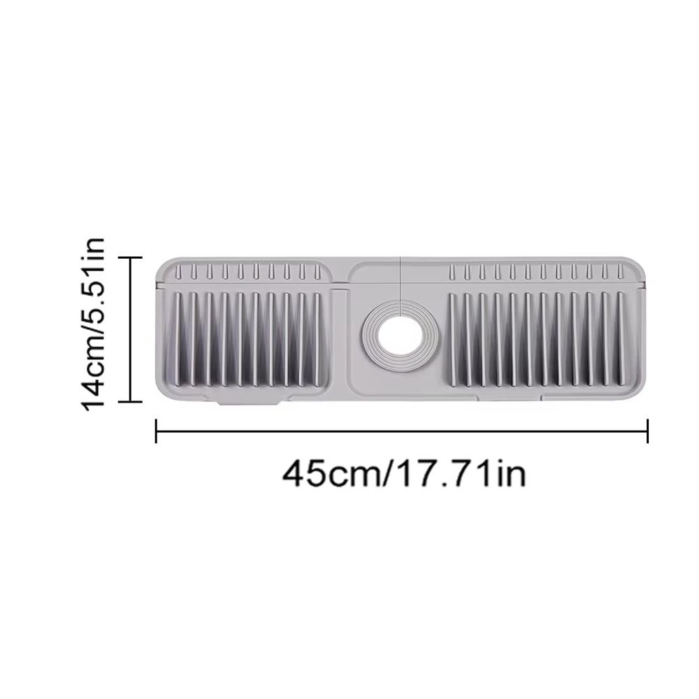 Non Slip Silicone Sink Drying Mat Slope Water Drip Catcher Reusable Countertop Protector  Counter