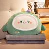 Cute Cartoon Air Conditioning Blanket Portable Sofa Back Cushion New Office Nap Cushion Blanket