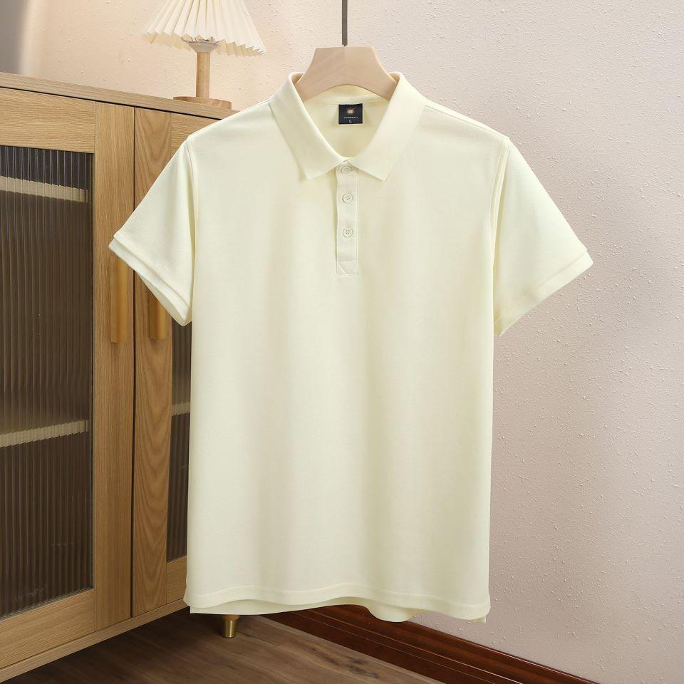 Oddychające Wygodne Bluzki Styl Casual Koszule Jednokolorowe Męskie i Damskie Koszule z Krótkim Rękawem z Klapami Letnia Odzież Robocza T-shirt YG-920J