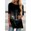 Letní Kočka Zvířata 3D Potisk Trička Streetwear Dámské Ležérní Krátký Rukáv Tričko Nadměrné Y2K Topy Tunika Trička Dámské Oblečení