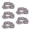 5pcs Light Up Scrunchies Light Up Grey Satin Elastic Glow in The Dark Hair Scrunchy for Women