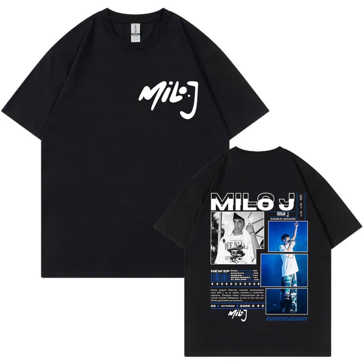 

Rapper Milo J 511 Album Merch Tshirt Men Women Clothing Fashion Hip Hop Tshirts Summer Oversized Cotton Short Sleeve T Shirt 4XL