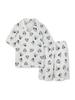 Polhaem Women'S Rayon Blend Disney Collaboration Short Sleeve Loungewear Set_Phg2Ui2410