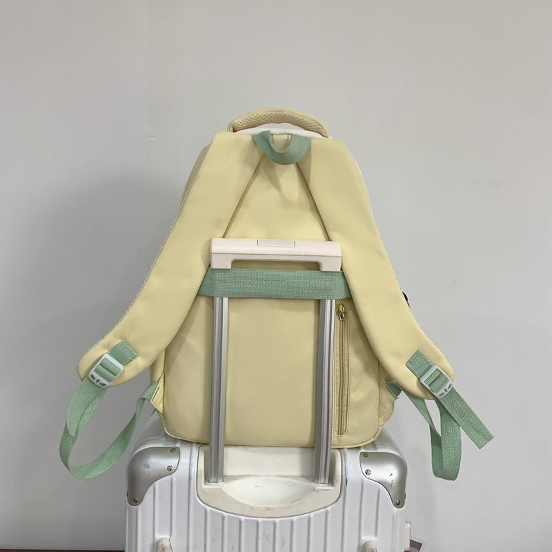 Студенческий школьный рюкзак с цветными блоками — фото 6