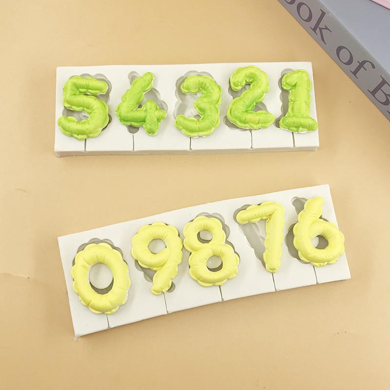 Silikonová forma na čísla Nádherná dekorace na dorty ve tvaru čísel Forma na fondán Digitální forma na čokoládu Výrobník svíček pro ozdoby na cupcaky