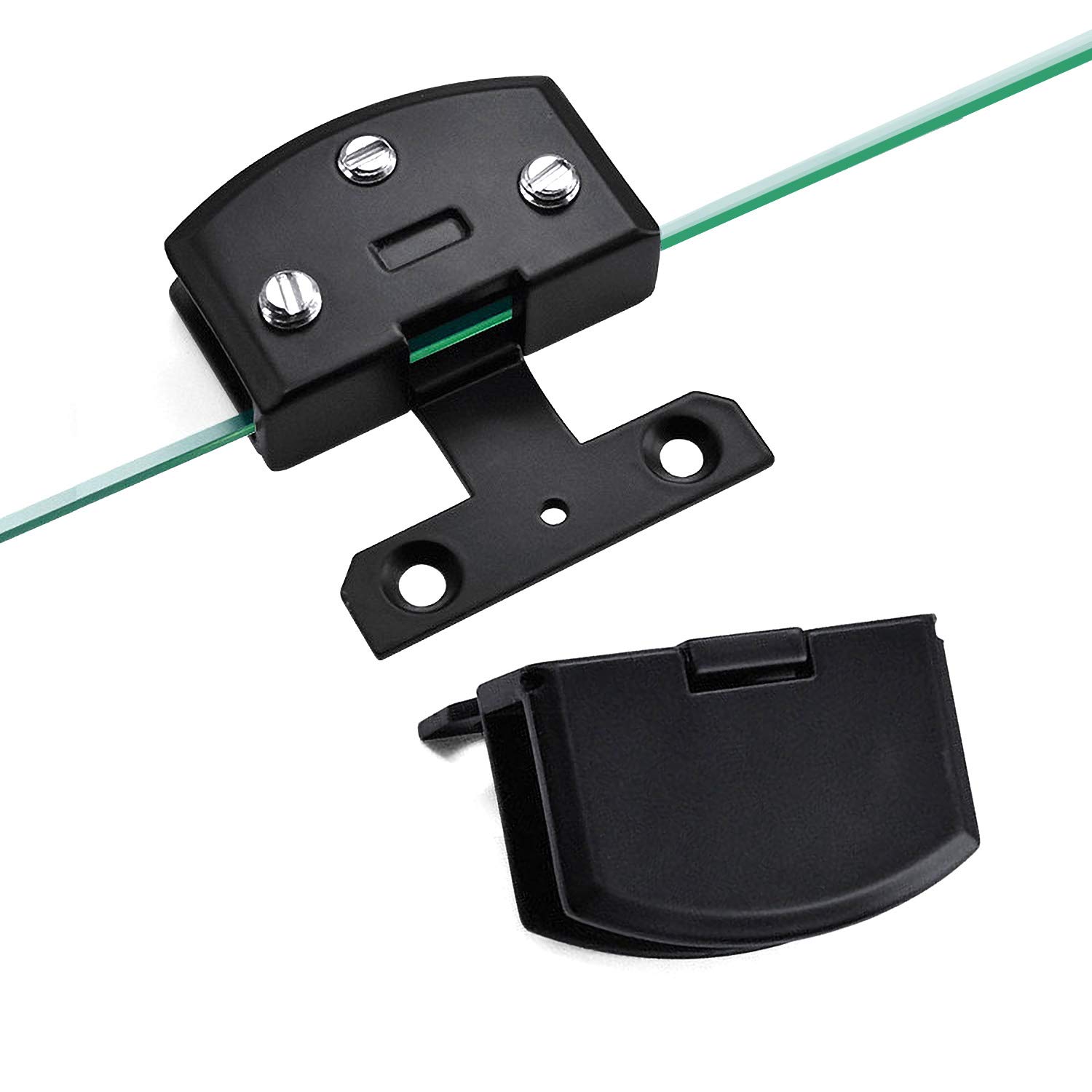 

Hardbase Hardware Hinges Glass Hinges Door Hinges Side Mount Pivot Hinges 4pcs (3-7mm, Black 4pcs) Black - for glass чорний