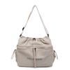 Simple Solid Color String Casual Versatile Nyl Shoulder Bags Large Capacity Commute Hot Trendy Handbags for Women 2026 New