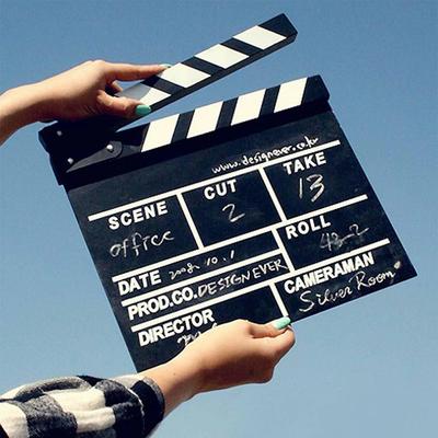 Handmade Wooden Director Video Clapboard Shooting Props TV Film Movie Clapper Board Slate