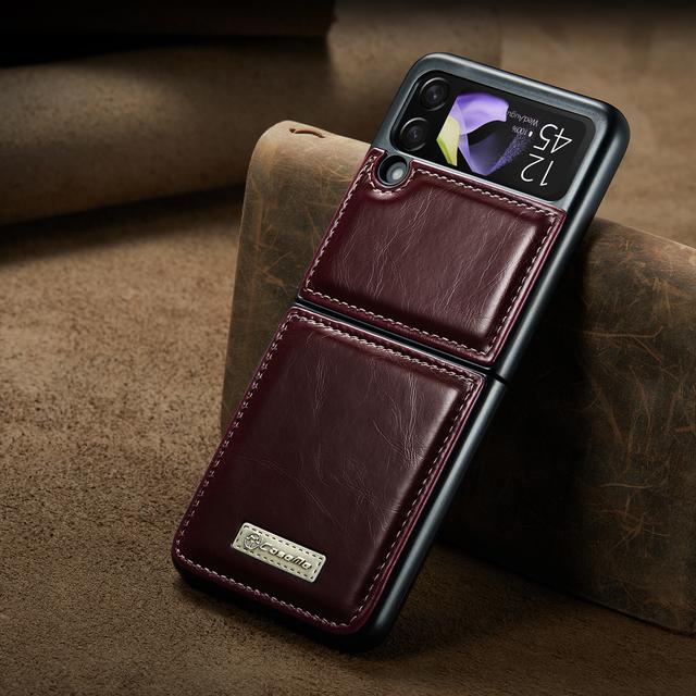 Anti -Shock Mobile Phone Protective Leather Case For Samsung Galaxy Z Flip4 Flip 3 Flip3 Zflip4 Flip 4 5g Matte Feeling Cases