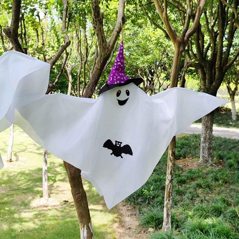 Horror Halloween Ornament Outdoor Geist Spukhaus Flucht Gruseliger Hängeanhänger für Vorgarten Terrasse Dekoration Requisiten