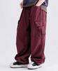 SMITHARMOR [Unisex] Ricks Cotton Wide String Cargo Pants_Burgundy
