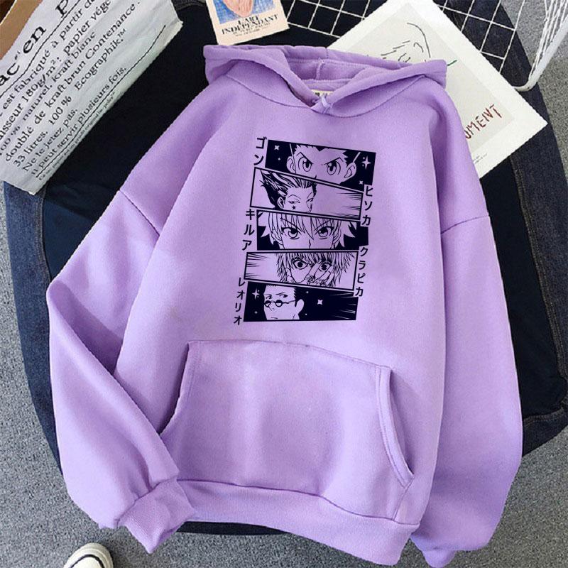 Kawaii Hunter X Hunter Women Hoodies Sweatshirt Killua Zoldyck Anime Manga Loose Hoodie Sweatshirt Oversized Winter Pullover Clothes