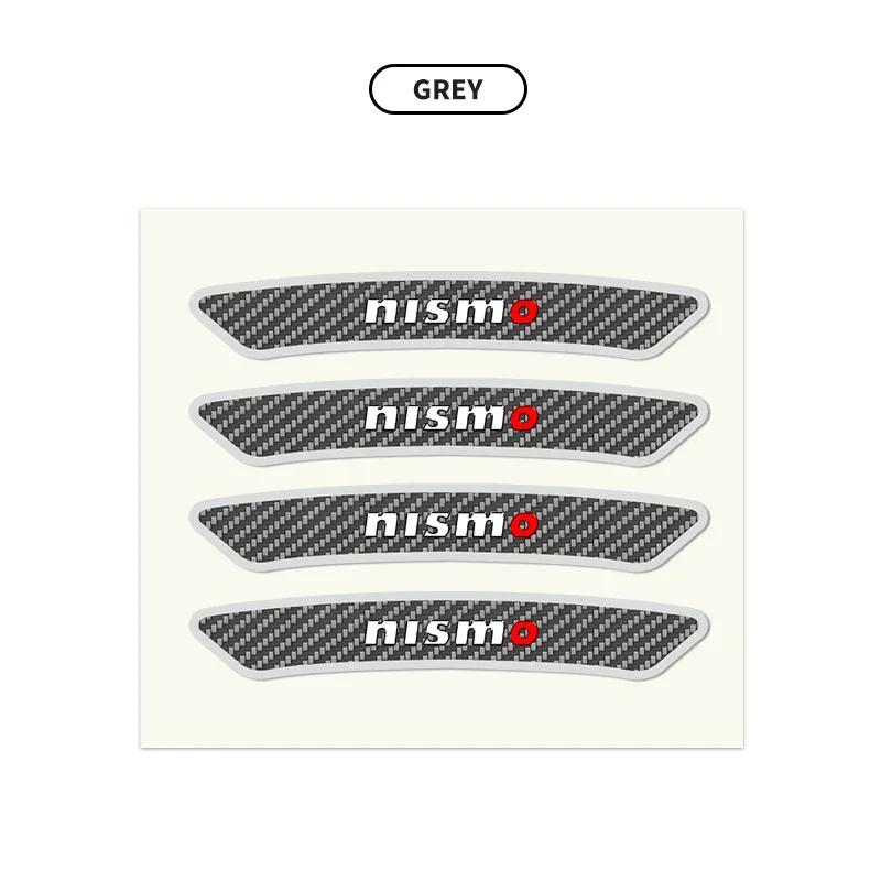 4Pc Car Rims Wheels Curved Carbon Fiber Sticker Decal For Nissan Nismo Note Armada Pulsar Pathfinder X-Trail Qashqai Accessories