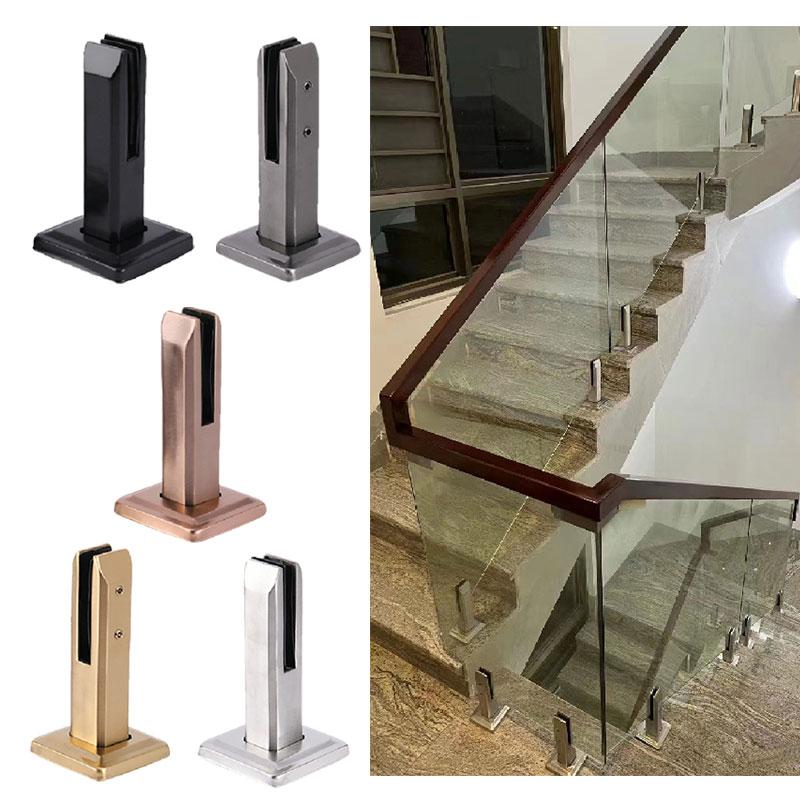 304 Stainless Steel Floor Mount Glass Clip Floor Window Durable Minimalist