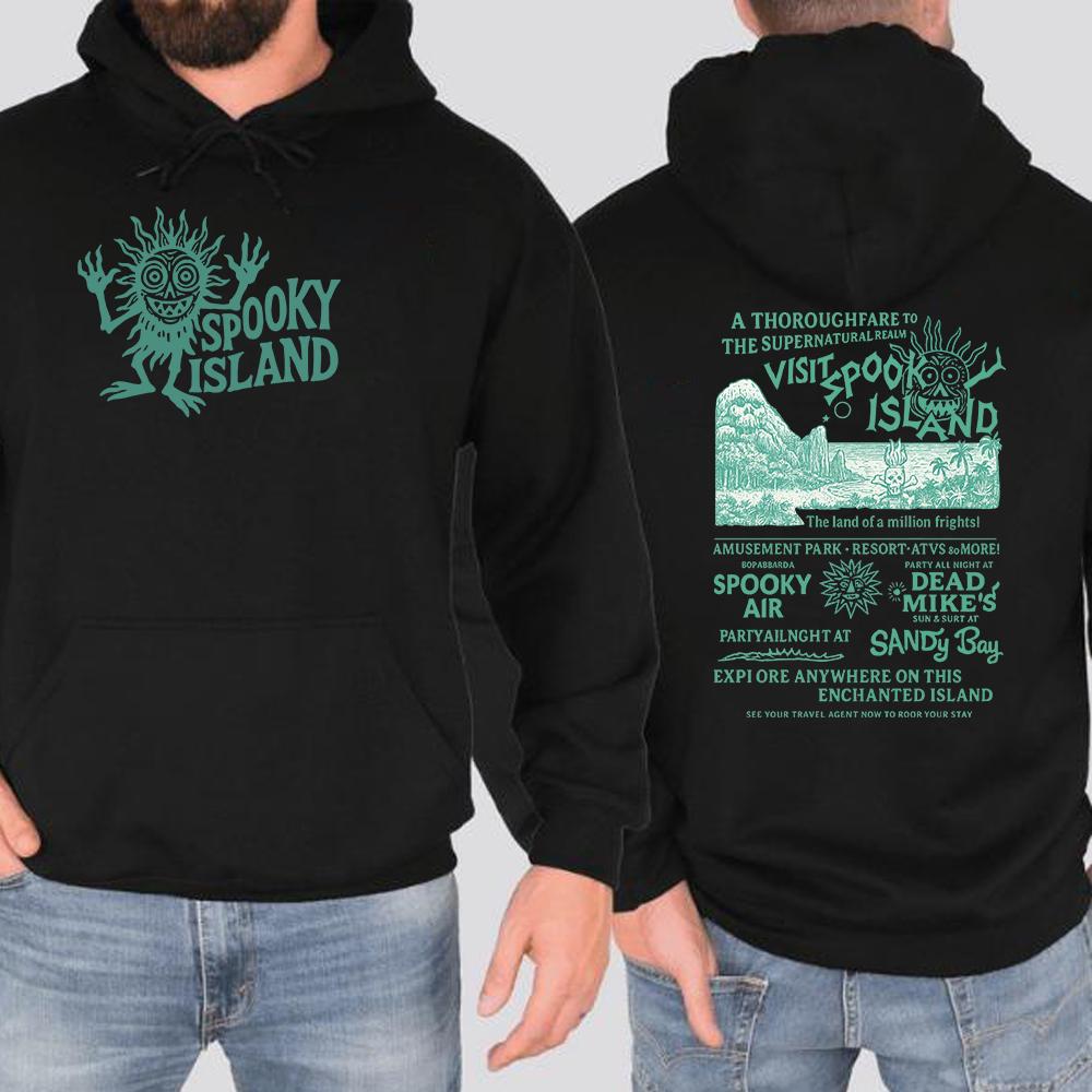 

Spooky Island Retro Skull Hoodie Retro 2000s Halloween Movie Hoodie Men Women Streetwear Hip Hop Long Sleeve Tops Y2K Clothes 3XL