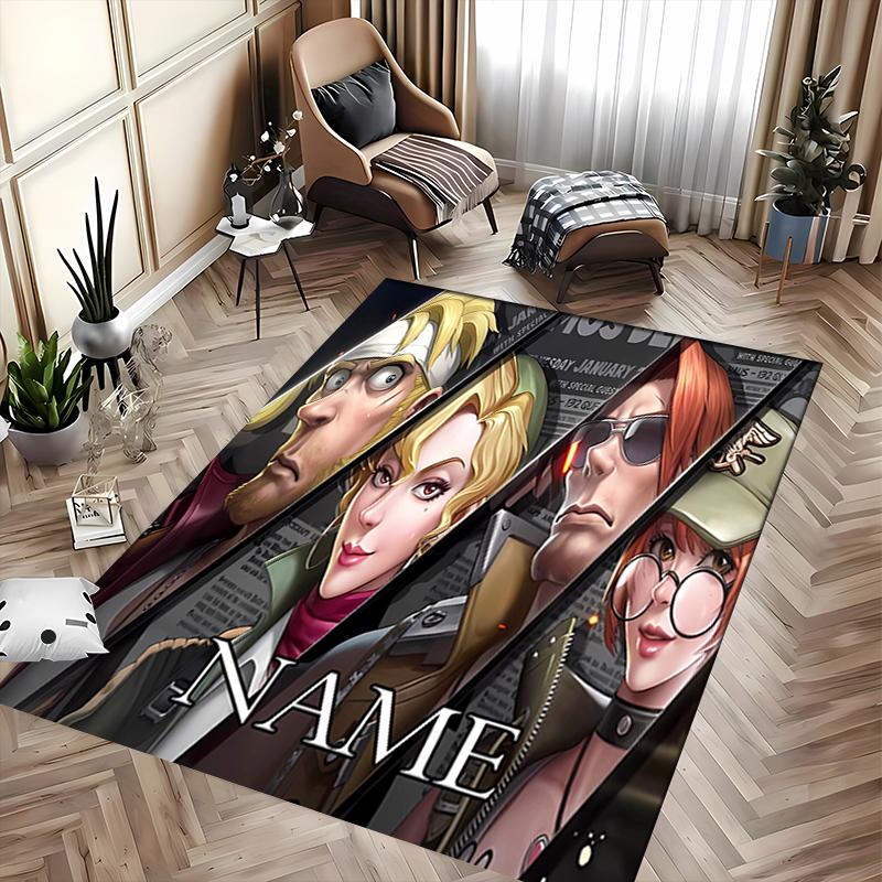 Custom Personalization Metal Slug Area Rug - Perfect For Kitchen, Bathroom,Laundry Room Decor Large Size Available,Gift All Seasons