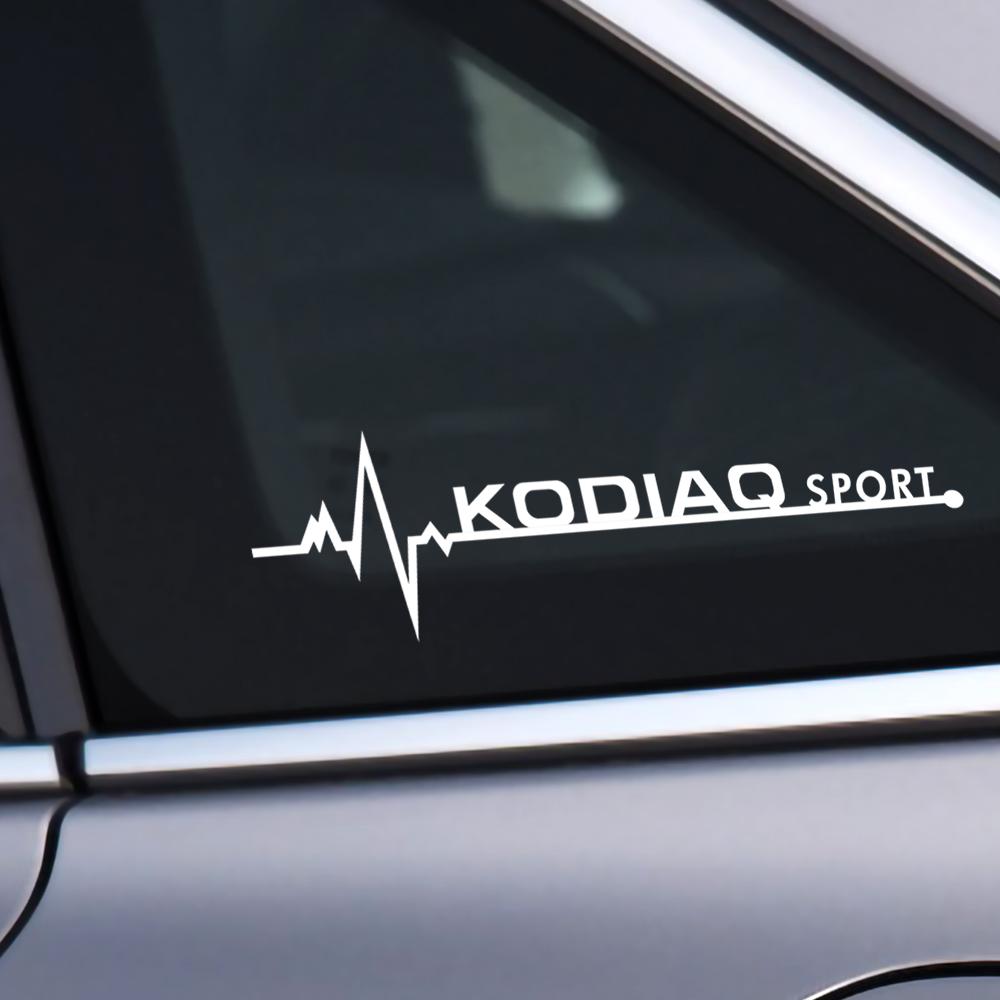 Car Styling Sticker 2PCS Side Window Creative Decorative Decals for Skoda Octavia Rapid Fabia Superb Kodiaq Scala Karop Kamiq