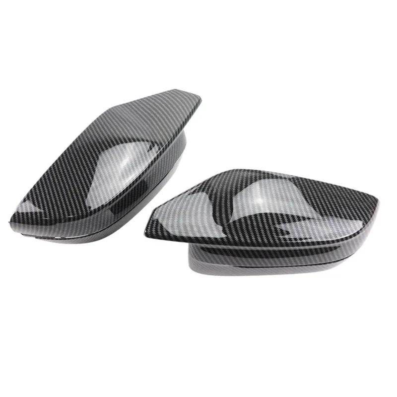 Carbon Fiber Look Black Rearview Side Mirror cover Caps for BMW M240i M440i i4 M50 M2 G87 M3 G80 M4 G82 G83 Replacement