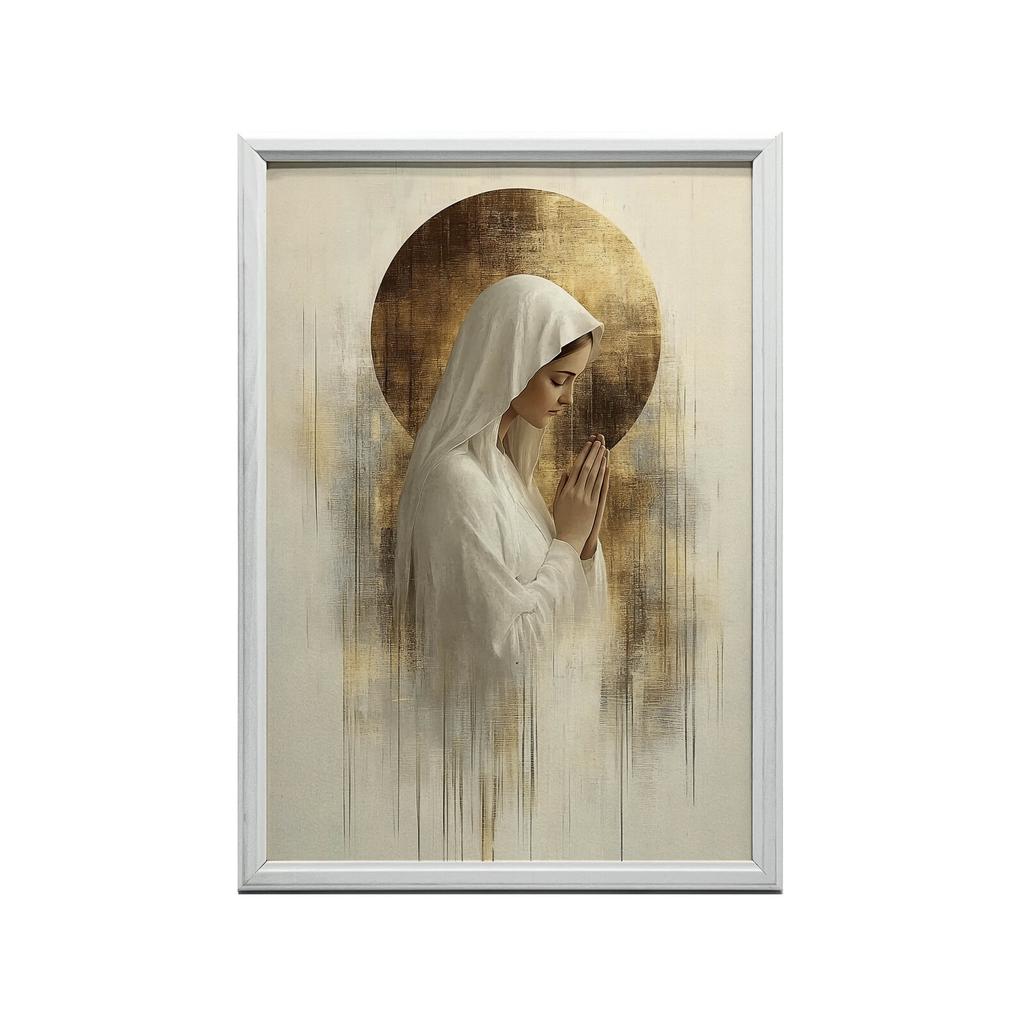 Bønn i stillhet - Maria Bønn i stillhet - Maria, 30X40 cm, uten ramme, premium lerret på blindramme