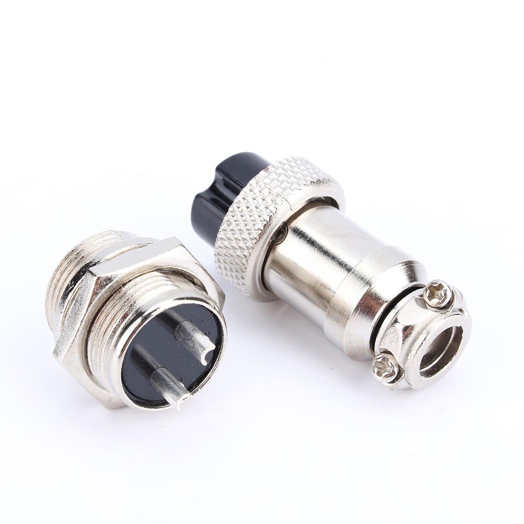 1set GX16 2Pins Screw Type Electrical Aviation Plug Socket Connector New
