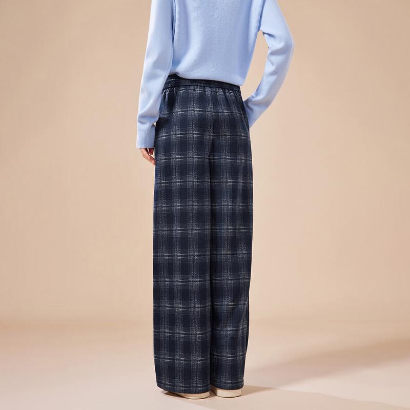 IEF Women's 2025 Winter Plaid Wide-Leg Pants