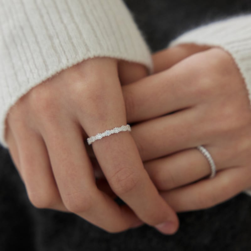 Murmur [925silver]Flower Cubic Ring