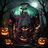 Męska Koszulka Golfowa z Siateczki Szybkoschnąca Długi Rękaw z Nadrukiem Halloweenowym Koszulka Wydajnościowa