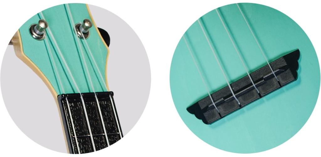 Flight Travel Ukulele Wood and ABS Resin Hybrid Ukulele Soprano Size Light Blue TUS-35LB